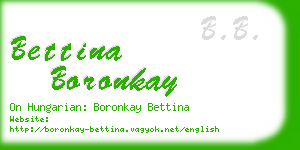 bettina boronkay business card